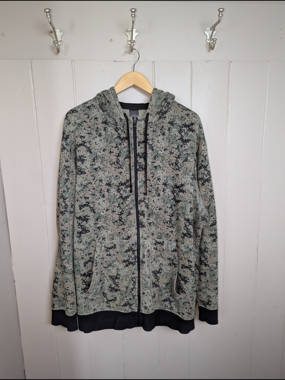 Men's Pixelated Camo Full Zip Hoodie